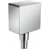 Hansgrohe FixFit - Nástenné kolienko Square so spätným ventilom, chróm 26455000