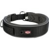 PREMIUM obojok extra široký, XS-S: 27-35 cm/25 mm, čierna/grafit