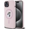 Karl Lagerfeld Liquid Silicone Karl and Choupette Magsafe iPhone 15 Pink KLHMP15SSCMKCRHP