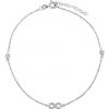 Silvego Strieborná retiazka na nohu Abigail s Infinity Brilliance Zirconia 24+3 cm ZT2101112A