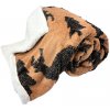 Home Elements Mikroflanelová deka s baránkom, jacquard vzor Zima, oranžová
