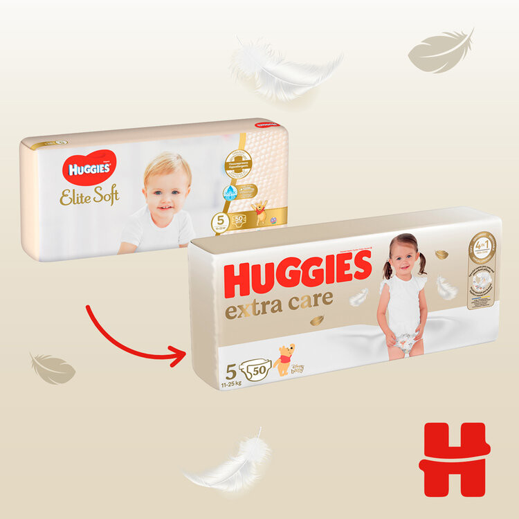 HUGGIES Elite Soft 5 15-22 kg 50 ks