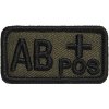 Nášivka textilná 101 Inc krv AB POS - olivová