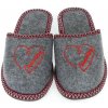 Dámske sivé filcové papuče MAMIČKA