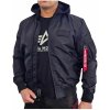 Alpha Industries pánska prechodná bunda MA-1 TT HOOD black/black Veľkosť: XXL, Farba: čierna
