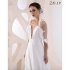 Stredne dlhý čipkový svadobný závoj ZD-19 Výber farby: biela