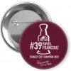 Fanda-NHL.cz placka Pavel Francouz 39 Stanley Cup Champion 2022 Colorado Avalanche 44 mm burgundy