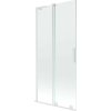 MEXEN/S - Velar L dvojkrídlová posuvná vaňová zástena 90 x 150, transparent, biela 896-090-003-01-20