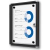 Jansen Display Interiérová vitrína Economy 1 x A4 - plechová zadná stena 271 x 350 mm
