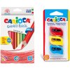 Farbičky Colored Pencils MAXI trojhranné, drevené, nelámavé 12ks-CARIOCA + Farebné strúhatko univerzálne 3ks-CARIOCA