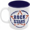 MOOGA | Hrnček s potlačou Rock Stars, 330 ml, tmavomodrý