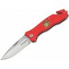 Magnum 01MB369 Fire Brigade 42 vreckový záchranársky nôž 8,6 cm, červená, G10