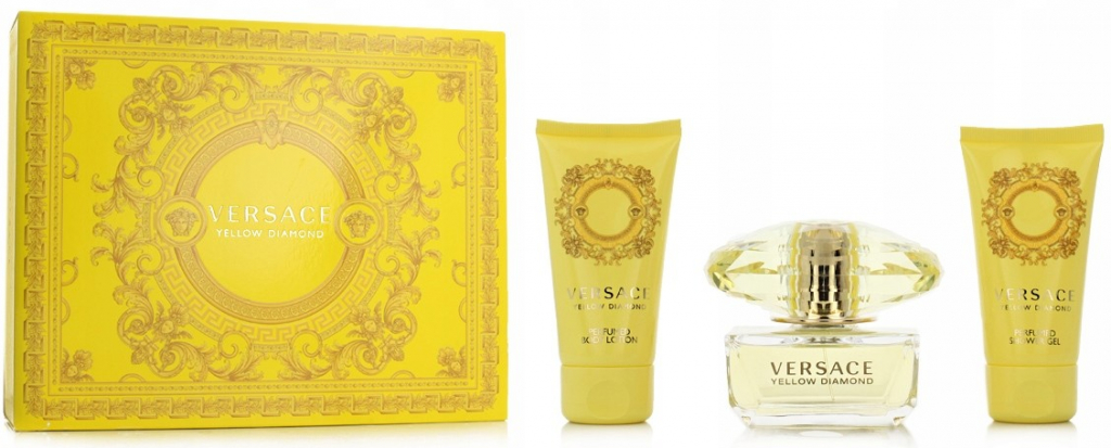 Versace Yellow Diamond EDT 50 ml + parfumovaný sprchovací gél 50 ml + parfumované telové mlieko 50 ml