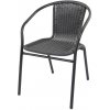 Linder Exclusiv Záhradná stolička RATAN Tmavosivá/Čierna