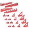 PROSPERPLAST držiak na stenu na náradie sada 20ks BINEER HOOKS KBH20-3020 červený plast