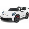 JOKO Elektrické Autíčko Porsche 911 GT 3 4x200W 24V, penové kolesá, kožené sedadlo, Nosnosť 50kg, biele