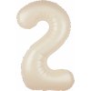 Party Fóliový balón číslo 2 krémový 100cm