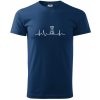 EKG Šachové figúrky - Veža - Klasické pánske tričko - M ( Polnočná modrá )
