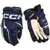 Hokejové rukavice CCM Tacks XF PRO Navy/White Junior 12 palcov