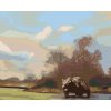 ZUTY Maľovanie podľa čísel - MEDVEĎ VO VODE A LES (D. RUSTY RUST) Rámovanie: vypnuté plátno na rám, Rozmer: 40x50 cm