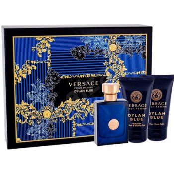 Versace Dylan Blue EDT 50 ml + sprchový gél 50 ml + balzam po holení 50 ml darčeková sada