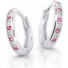 Cutie Jewellery Detské náušnice z bieleho zlata krúžky C3342B-Tcf Red