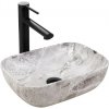 REA-U3321 - Umývadlo na dosku BELINDA MINI 25x36 cm keramika/šedá/imitácia kameňa REA-U3321 + záruka 3 roky zadarmo