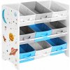 Songmics regál na hračky 9 boxov, vesmír 62,5x29,5x60