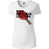 Ping Pongová legenda - Dámske tričko z organickej bavlny Origin (GOTS) - 2XL ( Biela )