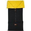 Emitex 2v1 FANDA fleecový bavlna čierny čiarka žltý horčica