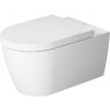 Duravit ME by Starck - Závesné WC, s HygieneGlaze, biela/matná biela 2528099000