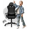 Ergonomické čierne herné kreslo pre teenegerov