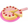 Bigjigs Toys Drevená krájacia torta s jahodami