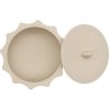 Malý Ježko Detská silikónová miska s pokrievkou Slniečko – Pastel Beige