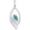 Silvego Strieborný prívesok Belinda s pravým smaragdom FWP15783ER