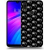 Picasee silikónový čierny obal pre Xiaomi Redmi 7 - Separ - White On Black
