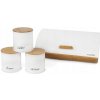 Súprava chlebníka Konighoffer béžová, biely bambus