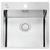 Alveus PURE 20 UP 1123786 - Drez nerezový 465x525mm, vanička 400x400x195mm, lestena/brúsená nerez