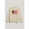 Gant Flag Knit C-neck Cream
