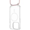 Púzdro FIXED MagPure Neck s ružovou šnúrkou na krk pre Apple iPhone 16 FIXPUNM-1400-PI