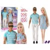 Lean Toys Tehotná bábika Lucy a otec Kevin – Blond vlasy