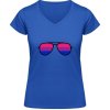 Soft Style V Tričko Gildan Dizajn LGBT BI okuliare Royal Blue