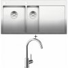 Blanco CLARON 6 S-IF nerez hodvábny lesk s excentrom PushControl 521646 + Blanco MIDA chróm 517742