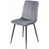 Sammer Velúrová jedálenská stolička v sivej farbe LR2023 Aksamit svetlo siva