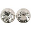 Nefertitis Krištáľ brúsený náušnice kôstky striebro Ag 925 E480 NF56576 - 0,6 cm, 1,6 g