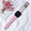 eses Kožený náhradný remienok pre Apple Watch 38 mm/40 mm/41 mm/42 mm Farba: ružová a svetlo šedá