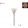 Techly TechlyPro Inštalačný kábel F/UTP Cat6 4x2 pramenný 100% meď 100m šedý