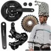 SET POHONU SHIMANO 7rz, KORBA 42T, POMALÝ PREVODOVÝ STUPEŇ, PREHADZOVAČKA, REŤAZ 3x7