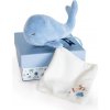Doudou et Compagnie Paris dárková sada plyšová modrá velryba 15 cm