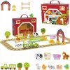 Tooky Toy Farma sada v kufríku s dráhou 31 ks